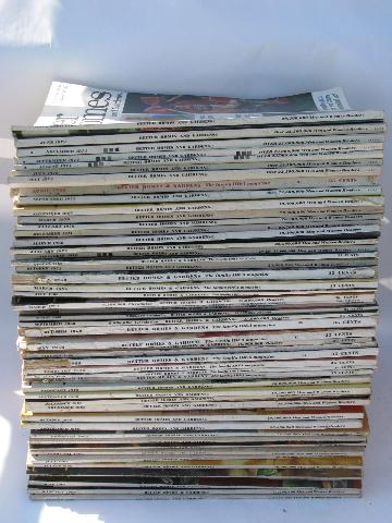 photo of vintage magazines lot, 50s 60s 70s Better Homes & Gardens, mod decor! #1