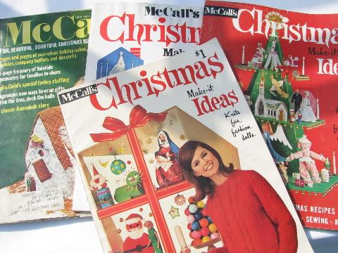 photo of vintage magazines lot, all holiday Christmas issues, recipes, crafts, great old ads #3