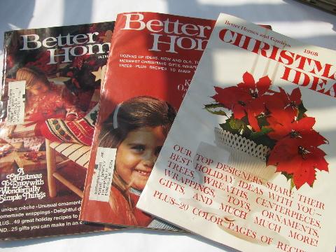 photo of vintage magazines lot, all holiday Christmas issues, recipes, crafts, great old ads #4