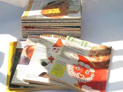 photo of vintage magazines lot, all holiday Christmas issues, recipes, crafts, great old ads #6