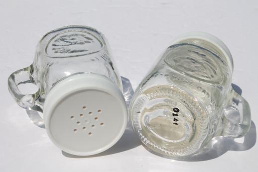 photo of vintage mason jar spice jars or S&P shakers, mini mason jar mugs w/ shaker lids #7