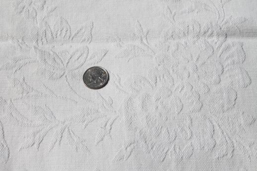 photo of vintage matelasse textured cotton bedspreads or bed covers, antique coverlet lot #16