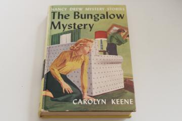 catalog photo of vintage matte cover Nancy Drew mystery The Bungalow Mystery