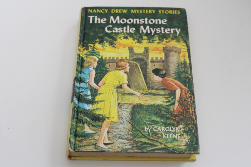 photo of vintage matte cover Nancy Drew mystery The Moonstone Castle Mystery #1