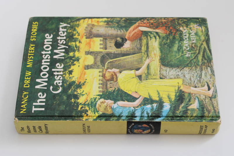 photo of vintage matte cover Nancy Drew mystery The Moonstone Castle Mystery #2