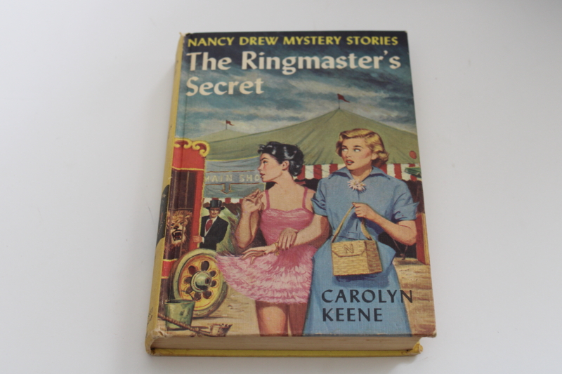 photo of vintage matte cover Nancy Drew mystery The Ringmasters Secret #1