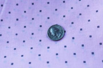 vintage menswear style crisp poly cotton shirting fabric, girly pale pink w/ tiny grey print