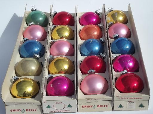 photo of vintage mercury silver colored glass ball Christmas tree ornaments lot #4