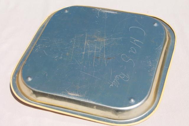 photo of vintage metal bar tray advertising Ainslie's Royal Edinburgh Scotch Whisky #4