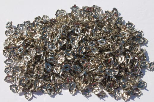 photo of vintage metal chain  studs for  leather & denim,  chain link spots embellishments new old stock lot #2