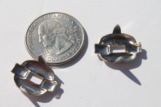 photo of vintage metal chain  studs for  leather & denim,  chain link spots embellishments new old stock lot #5