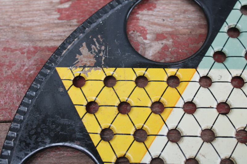 photo of vintage metal game board Chinese Checkers Ohio Art colorful star on black wall art hanging #3