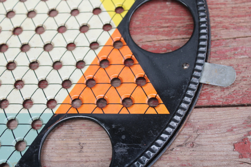 photo of vintage metal game board Chinese Checkers Ohio Art colorful star on black wall art hanging #4
