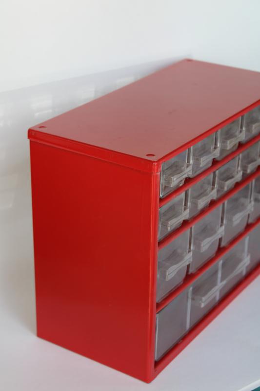 photo of vintage metal storage cubby w/ mini drawers hardware parts bins, cabinet for craft supplies #4