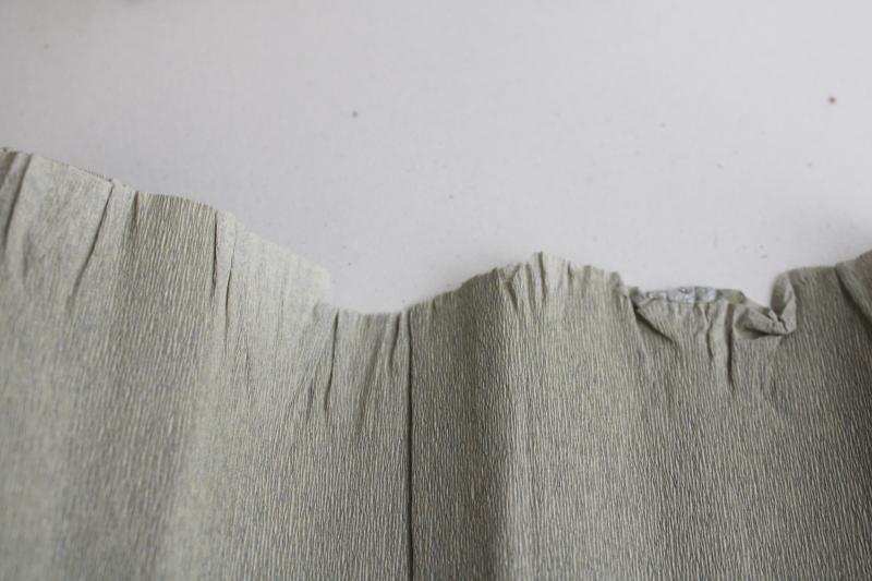 photo of vintage metallic silver crepe paper, craft supply or party streamers wide crimped edge #6