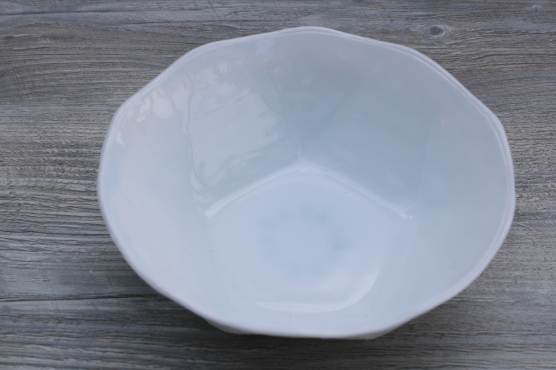 photo of vintage milk glass bowl, pineapple and floral pattern pressed glass, snack bowl or candy dish #2