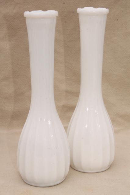 photo of vintage milk glass bud vases, huge lot of florists vases for wedding flowers, displays #8