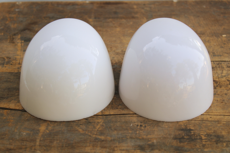 photo of vintage milk glass clamshell shades for art deco bathroom wall sconce light fixtures #3