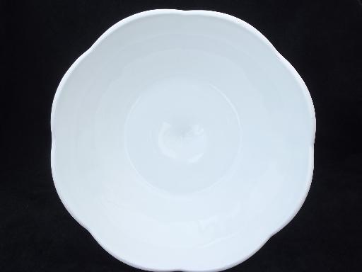 photo of vintage milk glass compote bowl, Indiana harvest grapes pattern milk glass  #2