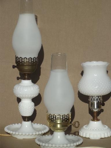 photo of vintage milk glass lamps collection, cottage style vintage electric lighting #1