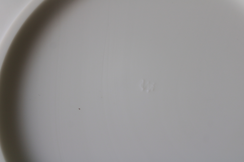 photo of vintage milk glass large torte cake plate, Westmoreland paneled grape pattern  #3