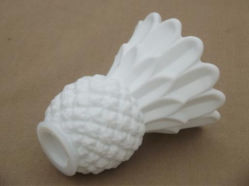 photo of vintage milk glass pineapple vase or match holder, Imperial pineapple? #2