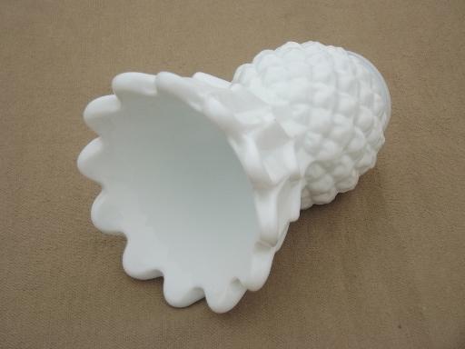 photo of vintage milk glass pineapple vase or match holder, Imperial pineapple? #4