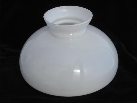 photo of vintage milk glass student lamp shade, for schoolhouse or kitchen hanging light #2