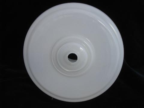 photo of vintage milk glass student lamp shade, for schoolhouse or kitchen hanging light #3