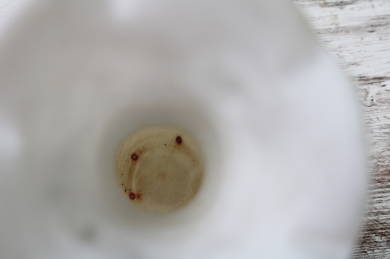 photo of vintage milk glass vase embossed blackberries, loganberry pattern Imperial glass frosted white satin glass  #2