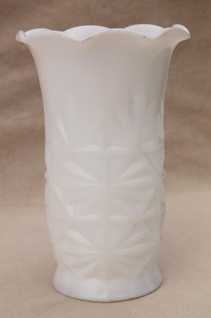 photo of vintage milk glass vases, florists vase lot for wedding flowers, displays #2