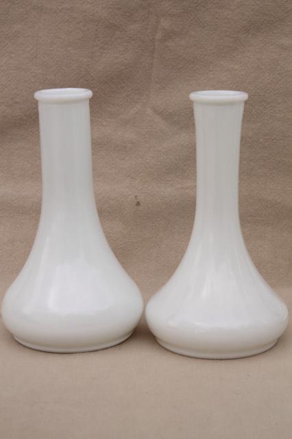 photo of vintage milk glass vases, florists vase lot for wedding flowers, displays #4