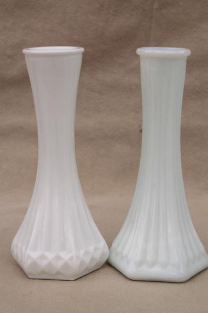 photo of vintage milk glass vases, florists vase lot for wedding flowers, displays #10