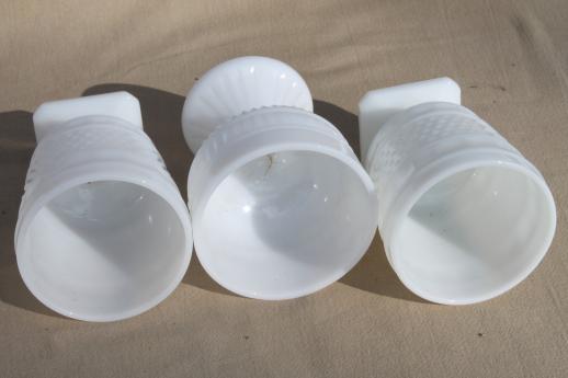 photo of vintage milk glass vases & flower bowls, huge lot of florists vases for wedding flowers, displays #5