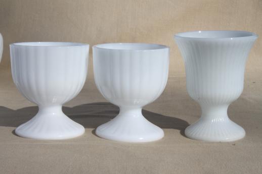 photo of vintage milk glass vases & flower bowls, huge lot of florists vases for wedding flowers, displays #15