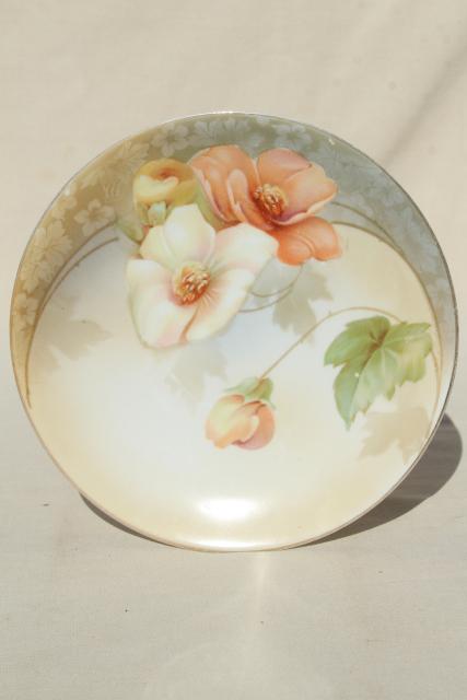 photo of vintage mismatched florals wedding china, porcelain plates w/ hand painted flowers #9