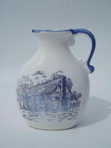 photo of vintage motto china pitcher, left handed southpaw handle for lefties! #2