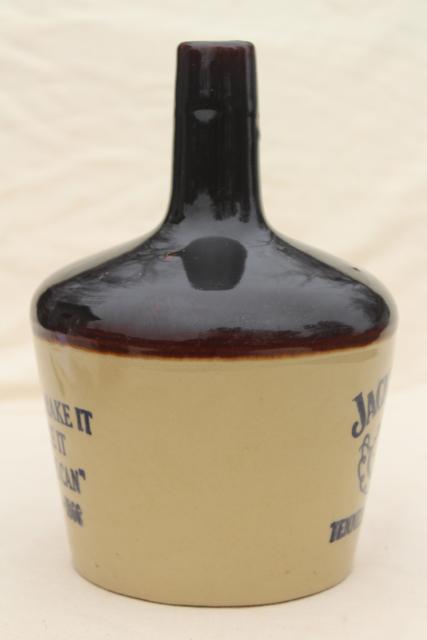 photo of vintage motto jug, stoneware Jack Daniels whiskey bottle Make it the Best We Can #5