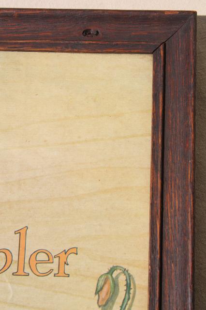 photo of vintage motto print in old oak picture frame, Samuel Johnson quote on friendship #4