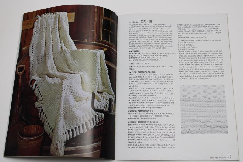 photo of vintage needlework book, crochet patterns Americana afghans traditional style bedspreads #3