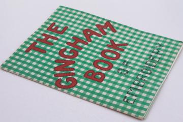 catalog photo of vintage needlework booklet, Gingham Book of Embroidery sewing patterns for chicken scratch