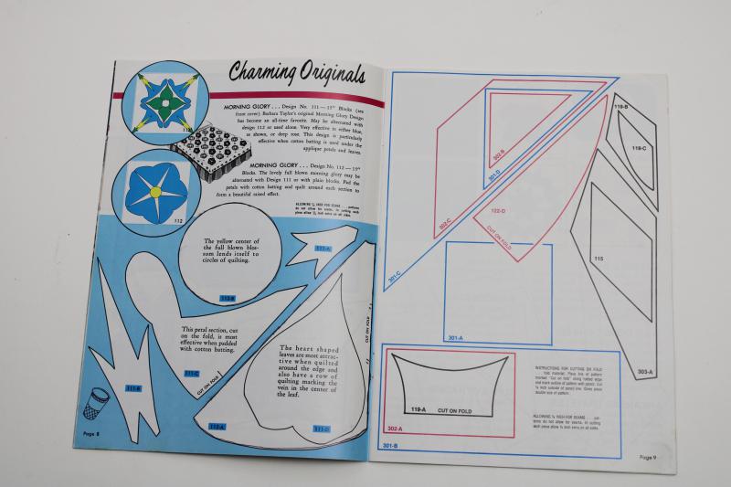 photo of vintage needlework booklet, full size quilt patterns, 30 quilting designs #3