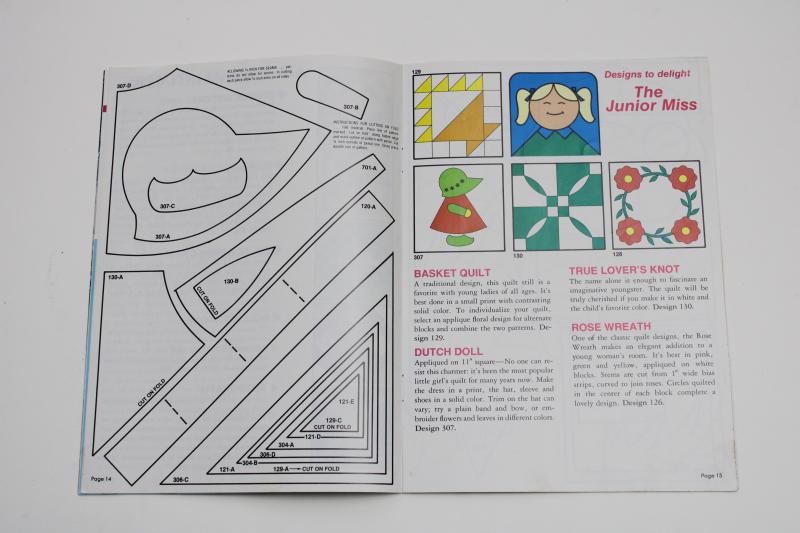 photo of vintage needlework booklet, full size quilt patterns, 30 quilting designs #4