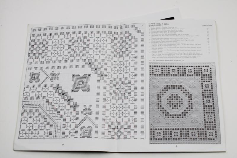 photo of vintage needlework booklet, hardanger embroidery how-to and charted designs #3