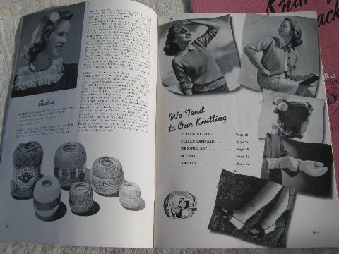 photo of vintage needlework booklets lot, learn to knit/crochet w/ patterns, tips #2