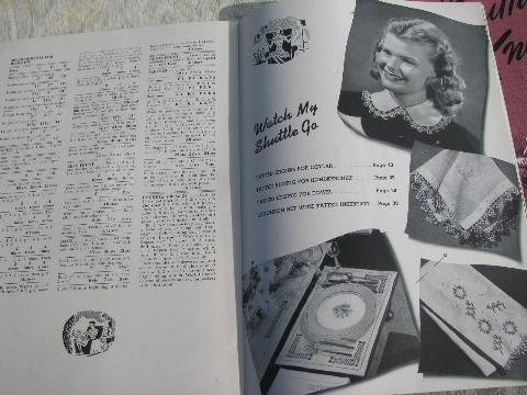 photo of vintage needlework booklets lot, learn to knit/crochet w/ patterns, tips #3