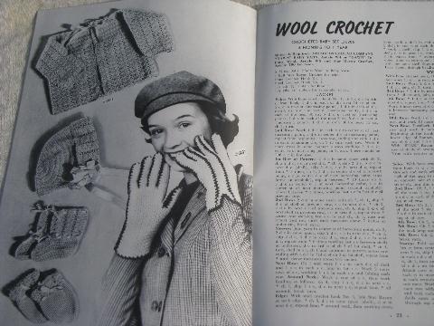 photo of vintage needlework booklets lot, learn to knit/crochet w/ patterns, tips #8