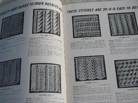 photo of vintage needlework booklets lot, learn to knit/crochet w/ patterns, tips #9