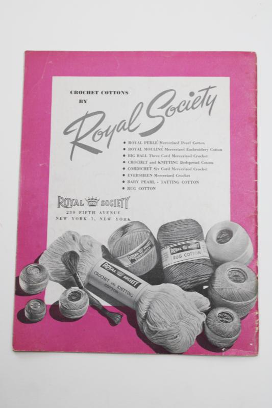 photo of vintage needlework pattern booklet, crochet lace edgings 145 designs Royal Society #5