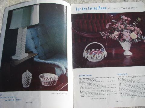 photo of vintage needlework pattern booklets lot, milk glass / wrought iron crochet #5